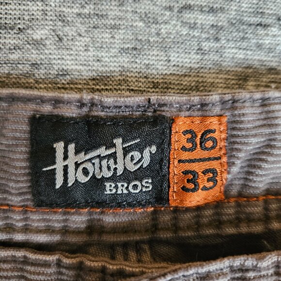 Howler Brothers Pants Mens 36 X 33 Frontside 5 Pocket Corduroy Slate $129 NEW - Picture 6 of 12